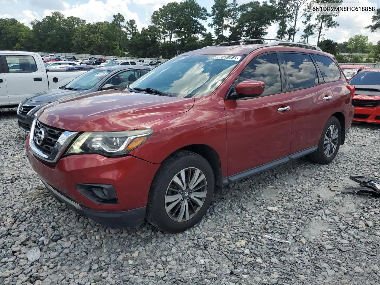 2017 Nissan Pathfinder S VIN: 5N1DR2MN8HC618858 Lot: 63299865