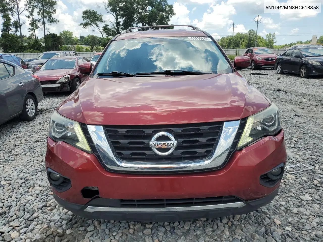 2017 Nissan Pathfinder S VIN: 5N1DR2MN8HC618858 Lot: 63299865