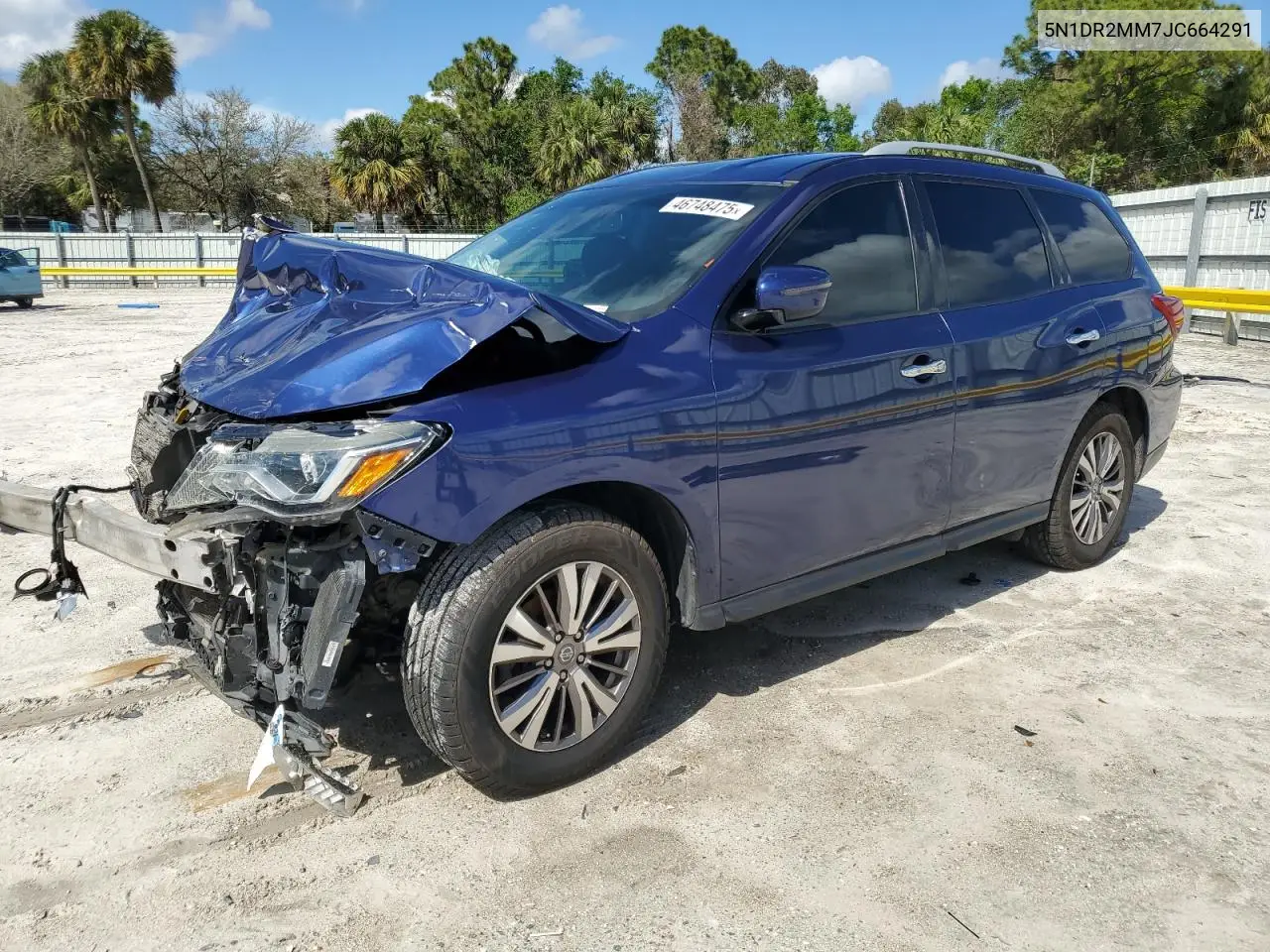 2018 Nissan Pathfinder S VIN: 5N1DR2MM7JC664291 Lot: 46748475