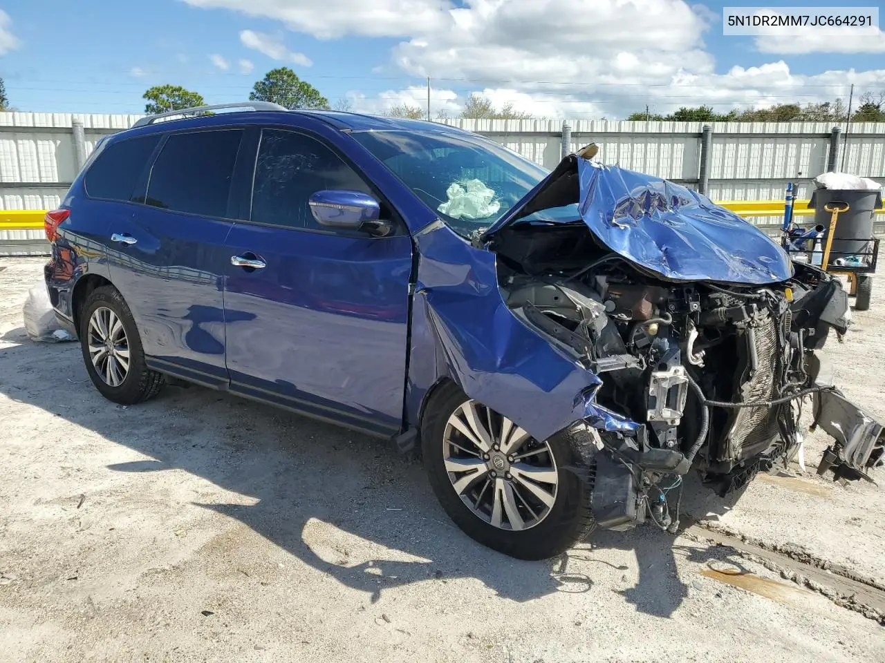 2018 Nissan Pathfinder S VIN: 5N1DR2MM7JC664291 Lot: 46748475