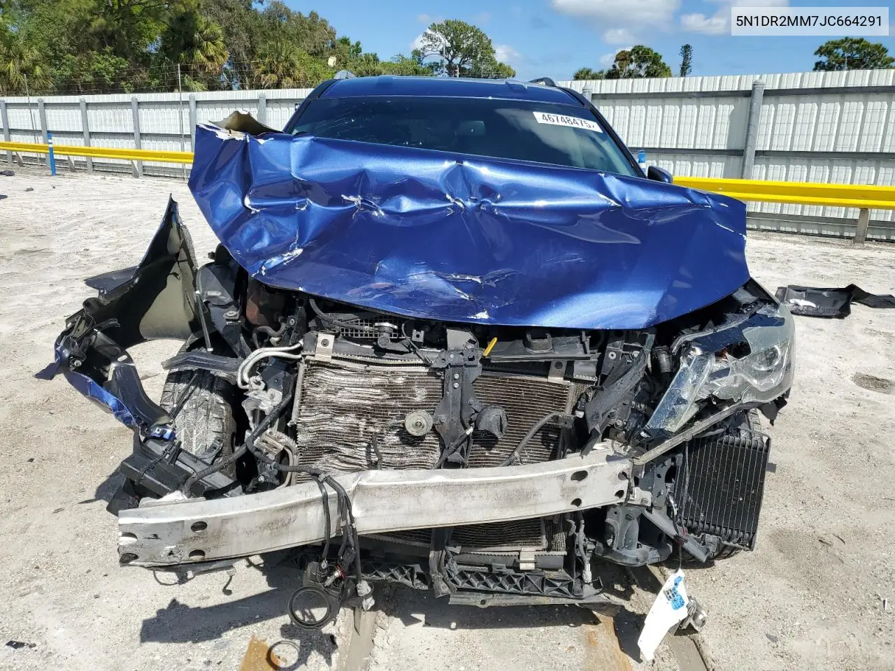 2018 Nissan Pathfinder S VIN: 5N1DR2MM7JC664291 Lot: 46748475