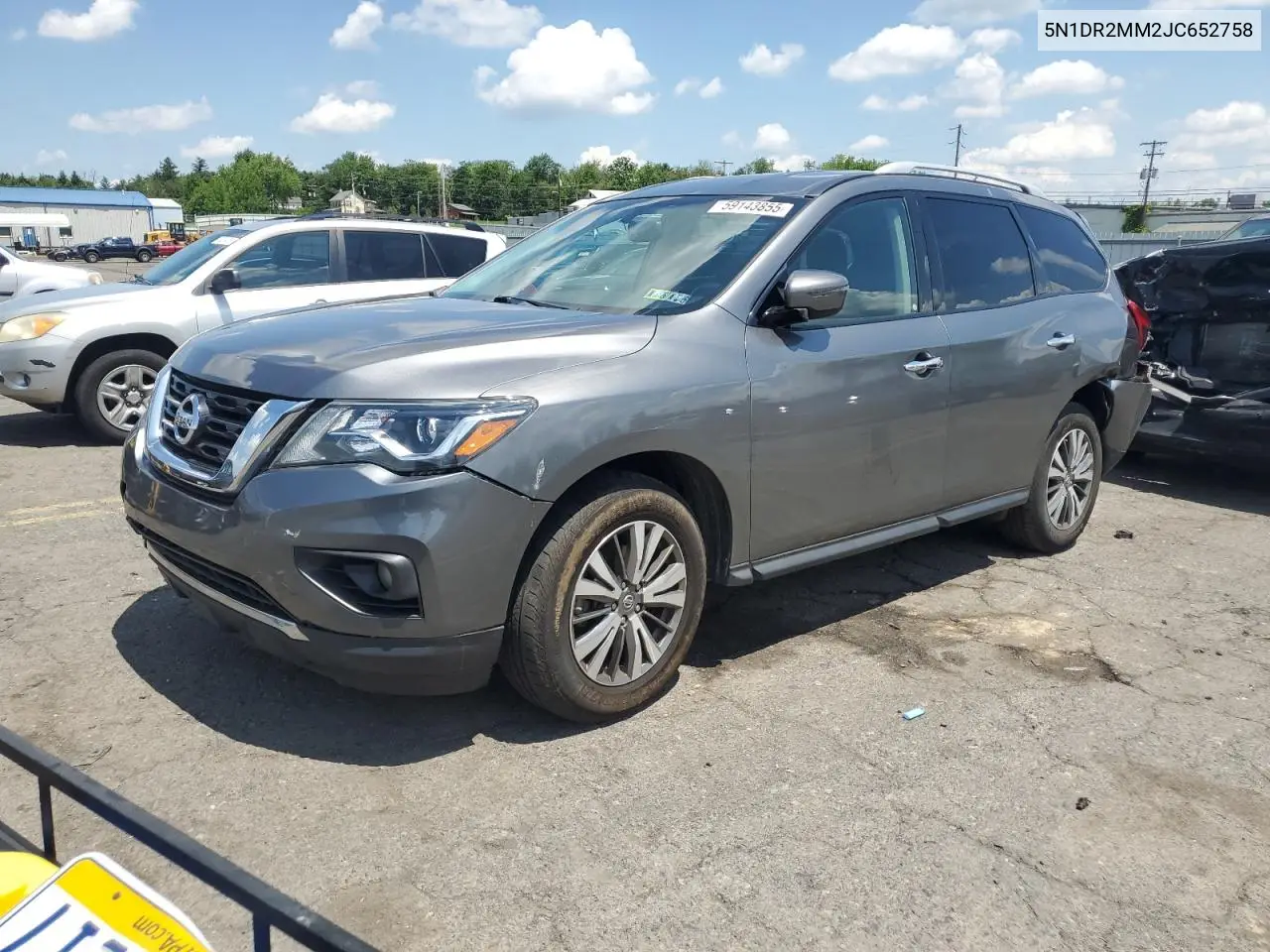 2018 Nissan Pathfinder S VIN: 5N1DR2MM2JC652758 Lot: 59143855