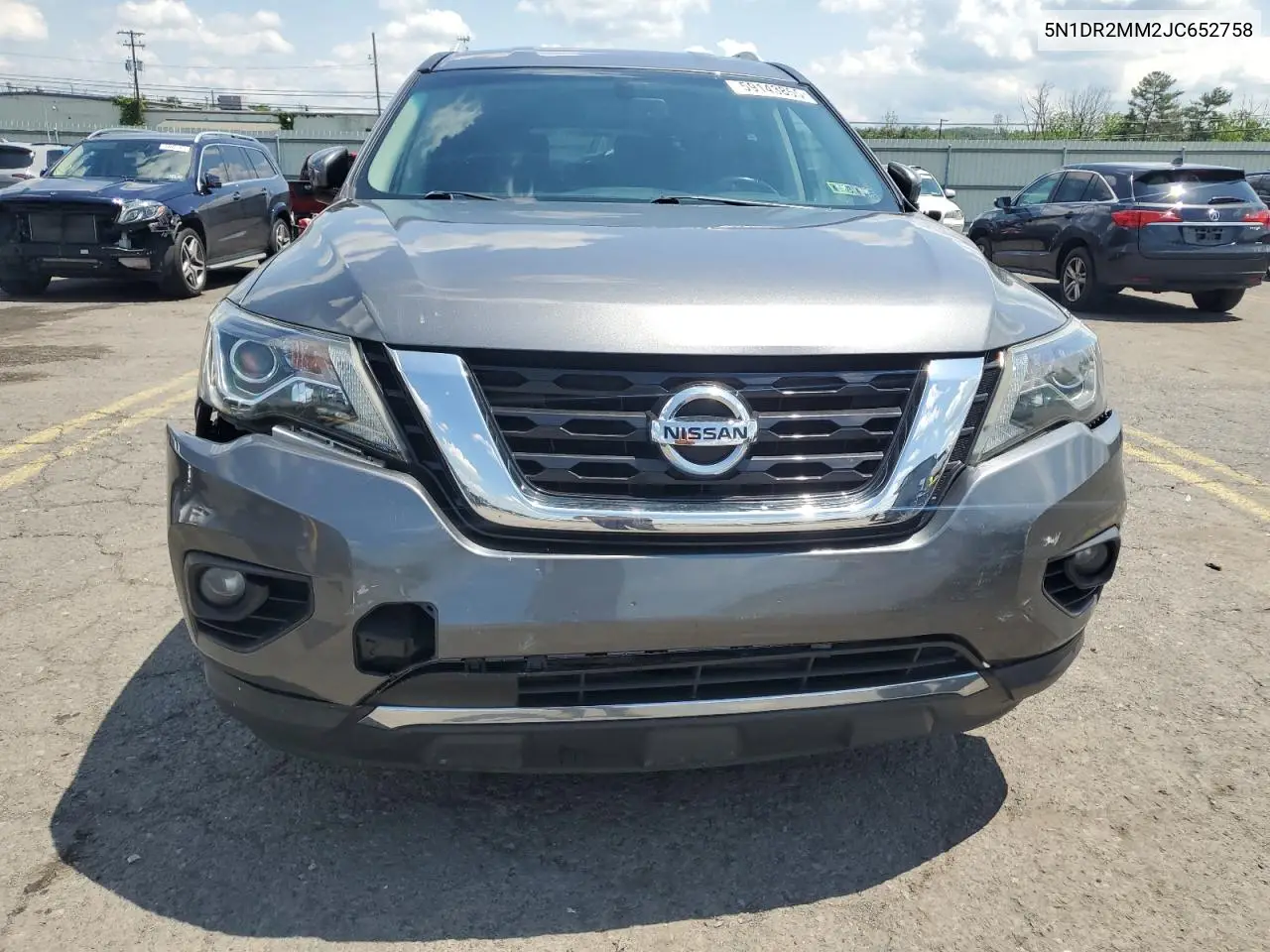 2018 Nissan Pathfinder S VIN: 5N1DR2MM2JC652758 Lot: 59143855