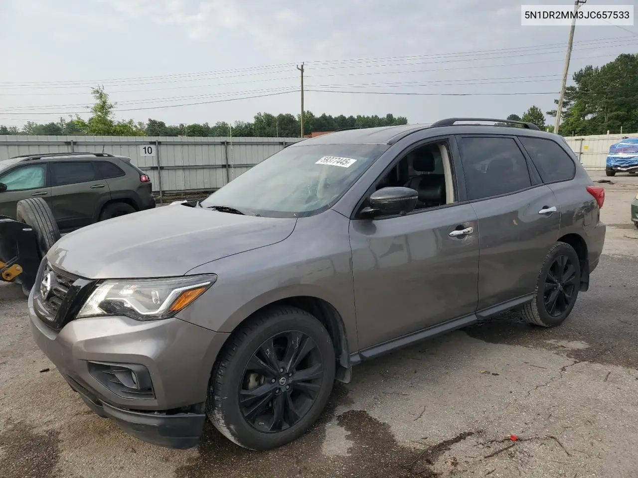 2018 Nissan Pathfinder S VIN: 5N1DR2MM3JC657533 Lot: 59377445
