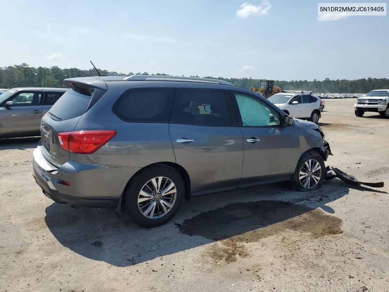 2018 Nissan Pathfinder S VIN: 5N1DR2MM2JC619405 Lot: 62336445