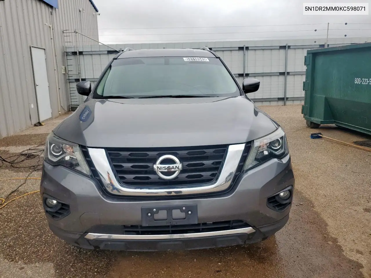 2019 Nissan Pathfinder S VIN: 5N1DR2MM0KC598071 Lot: 53110345