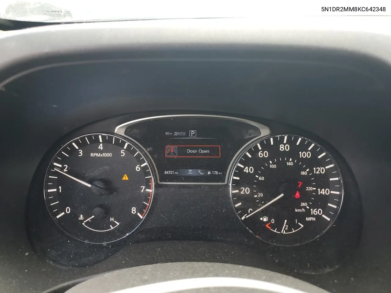 2019 Nissan Pathfinder S VIN: 5N1DR2MM8KC642348 Lot: 56502755