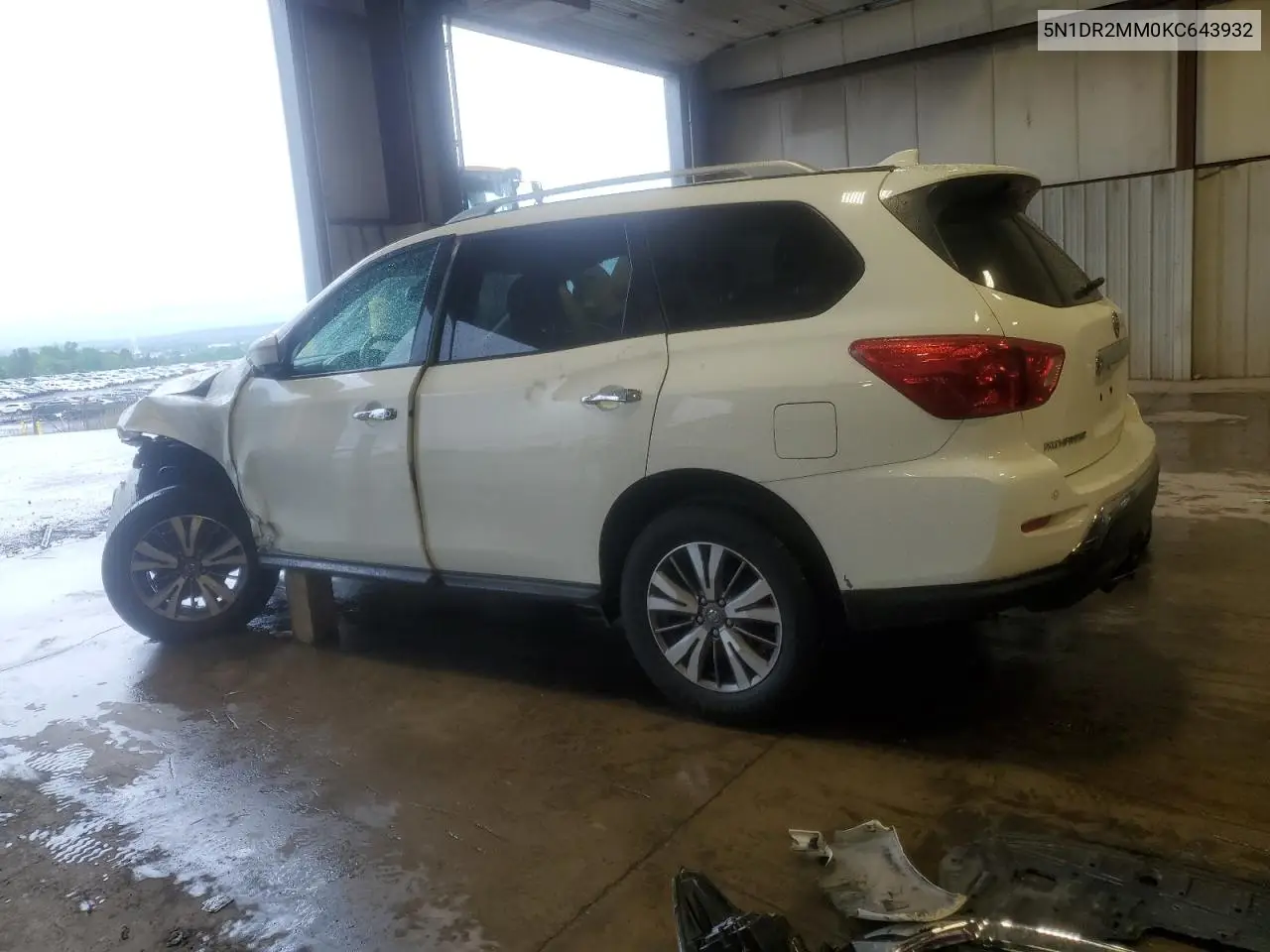 2019 Nissan Pathfinder S VIN: 5N1DR2MM0KC643932 Lot: 56685355