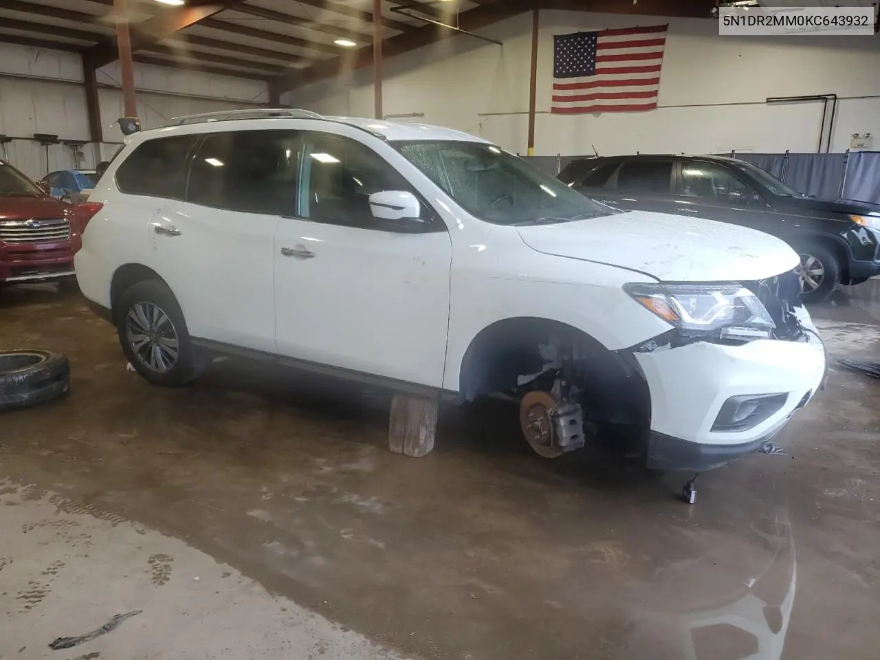 2019 Nissan Pathfinder S VIN: 5N1DR2MM0KC643932 Lot: 56685355