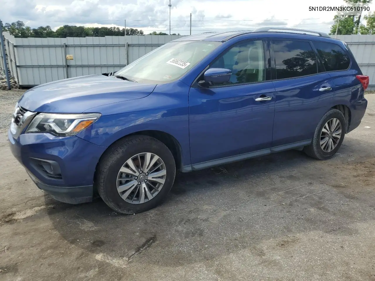 2019 Nissan Pathfinder S VIN: 5N1DR2MN3KC610190 Lot: 56862235