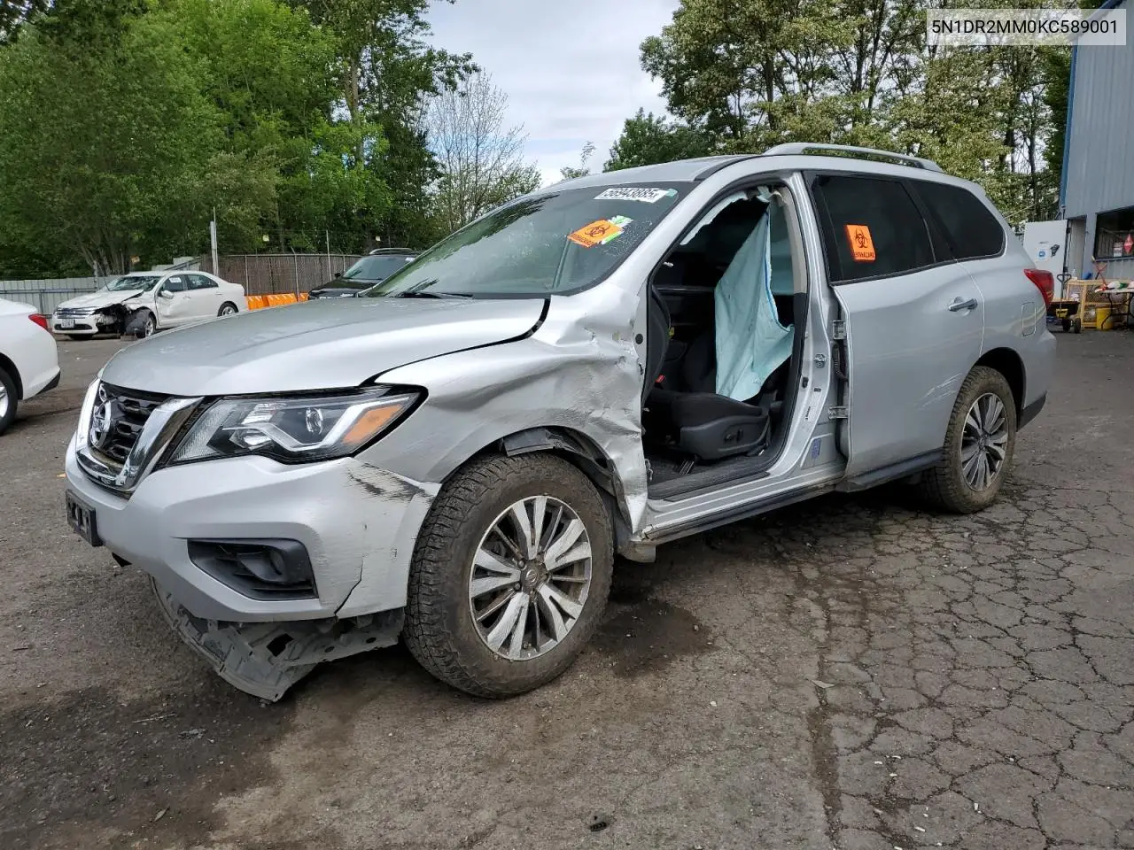 2019 Nissan Pathfinder S VIN: 5N1DR2MM0KC589001 Lot: 56943885