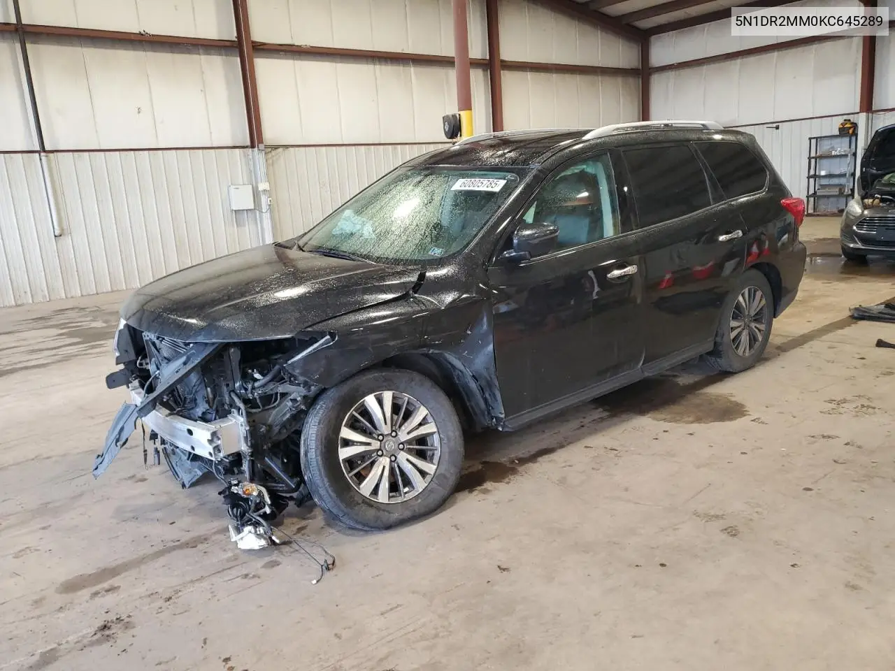 2019 Nissan Pathfinder S VIN: 5N1DR2MM0KC645289 Lot: 60805785