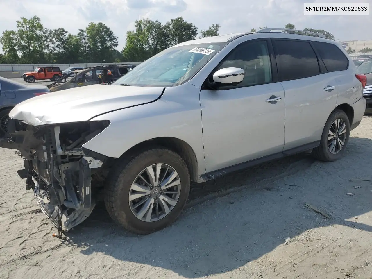 2019 Nissan Pathfinder S VIN: 5N1DR2MM7KC620633 Lot: 62408015