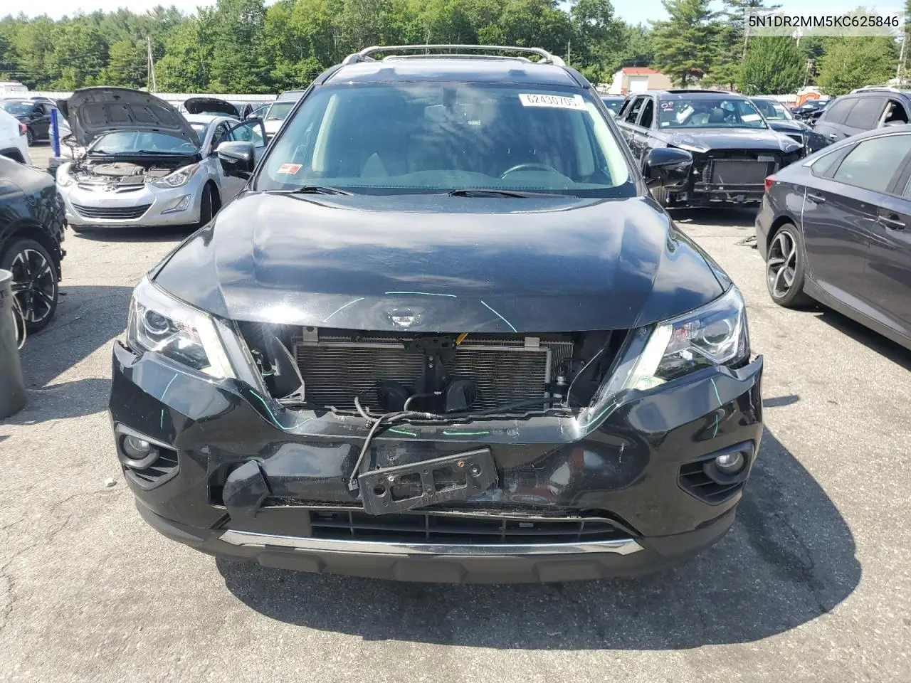 2019 Nissan Pathfinder S VIN: 5N1DR2MM5KC625846 Lot: 62430705
