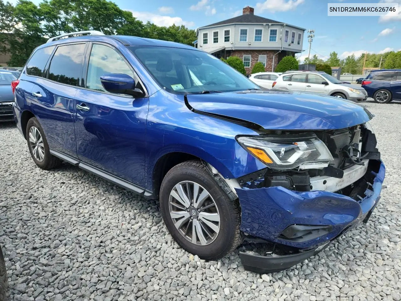 2019 Nissan Pathfinder S VIN: 5N1DR2MM6KC626746 Lot: 63018085