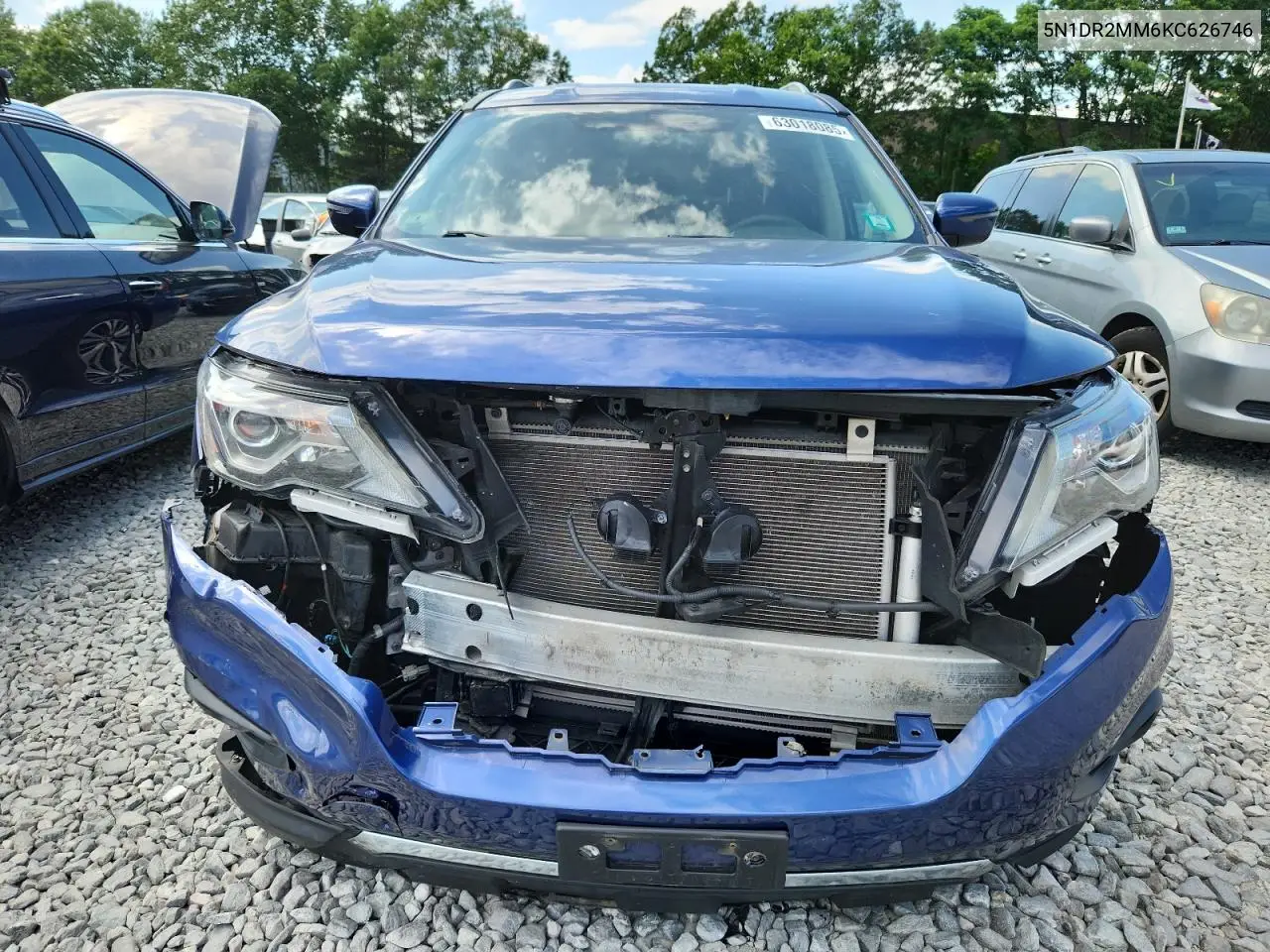 2019 Nissan Pathfinder S VIN: 5N1DR2MM6KC626746 Lot: 63018085