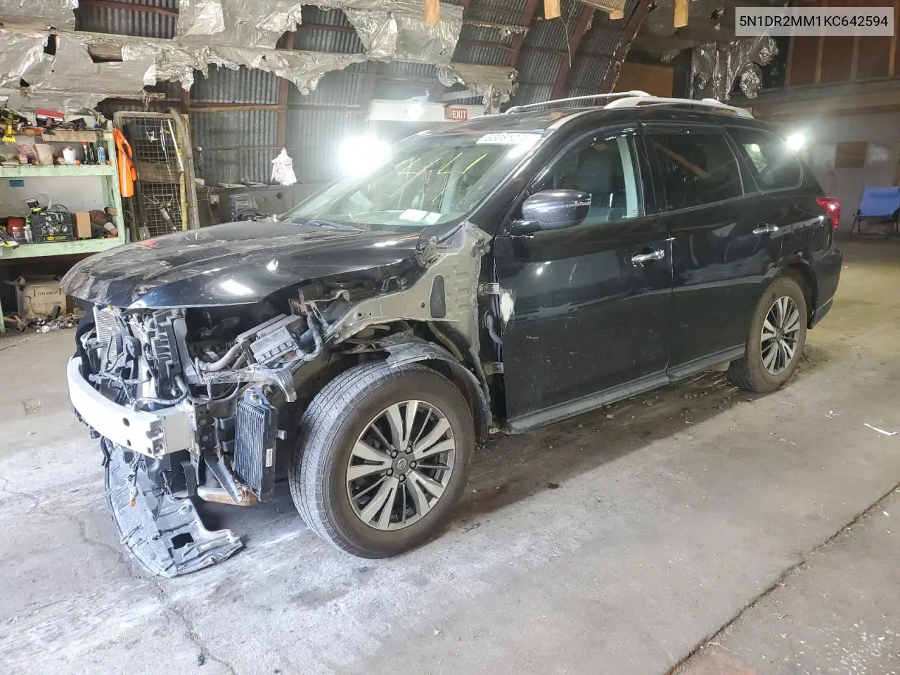 2019 Nissan Pathfinder S VIN: 5N1DR2MM1KC642594 Lot: 63081275