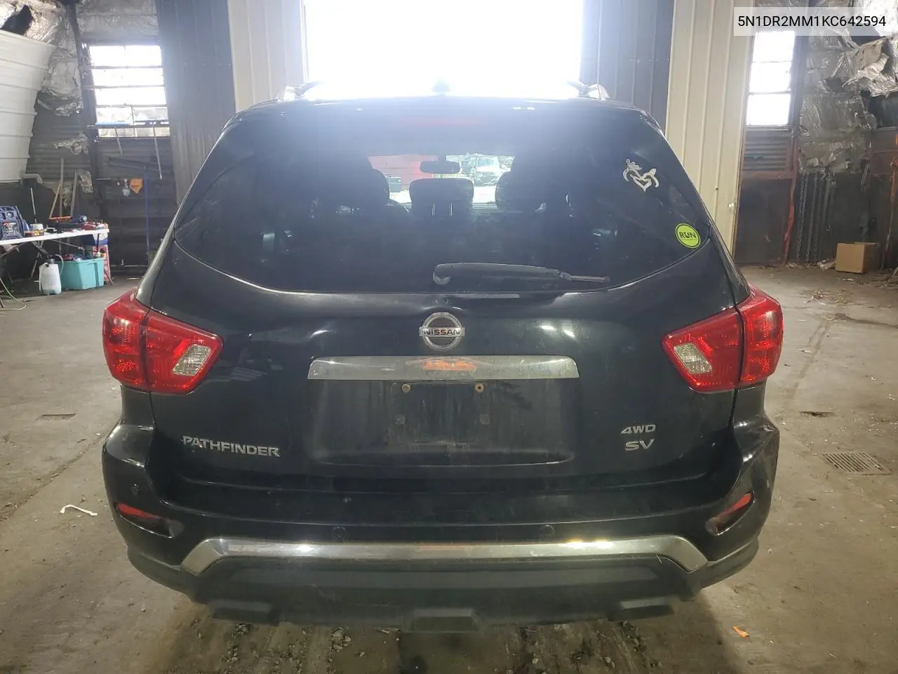 2019 Nissan Pathfinder S VIN: 5N1DR2MM1KC642594 Lot: 63081275