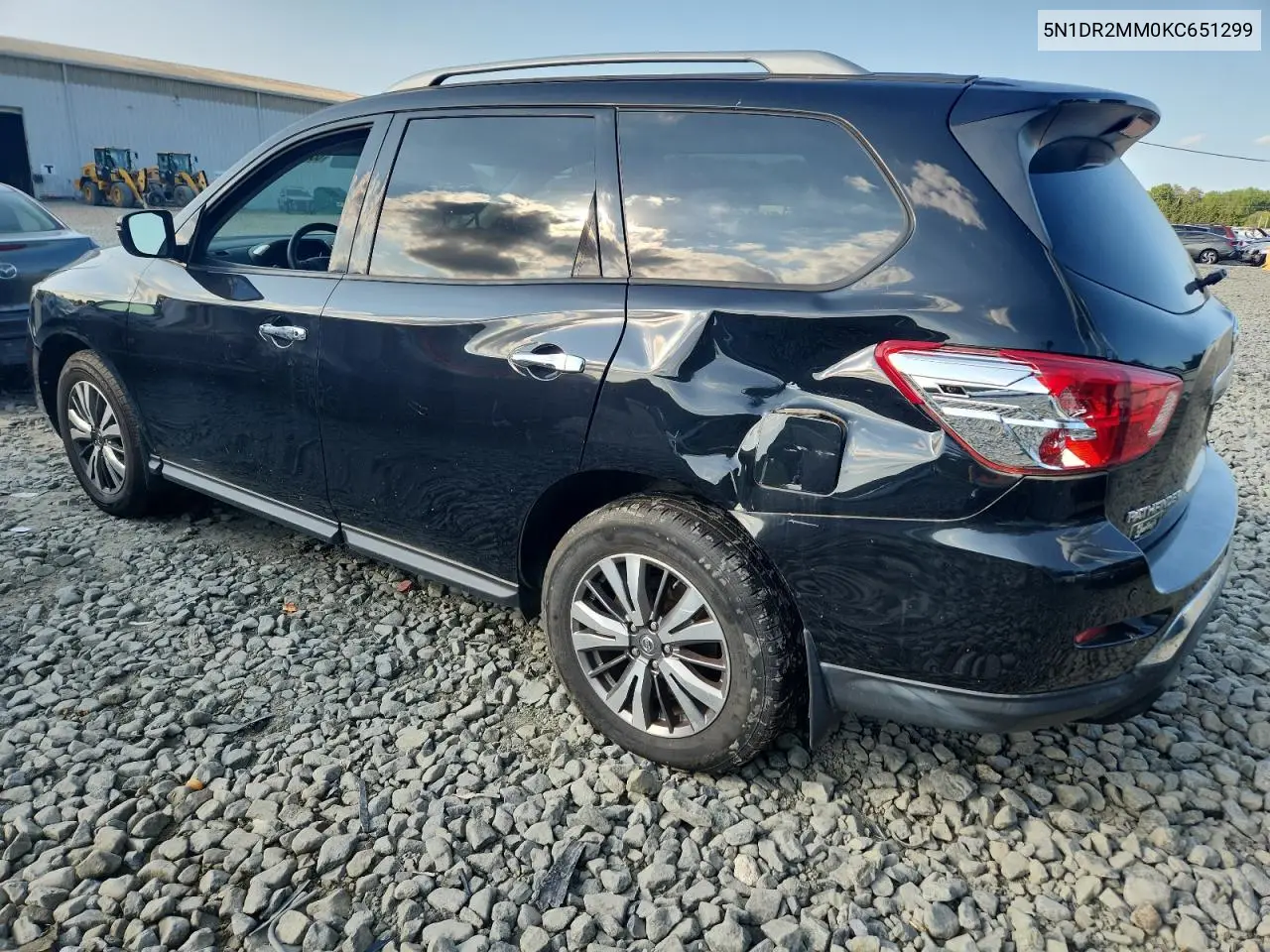 2019 Nissan Pathfinder S VIN: 5N1DR2MM0KC651299 Lot: 66112525