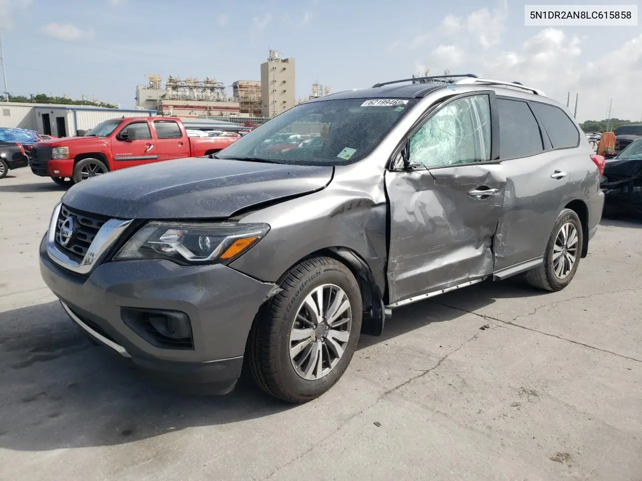 2020 Nissan Pathfinder S VIN: 5N1DR2AN8LC615858 Lot: 62199465