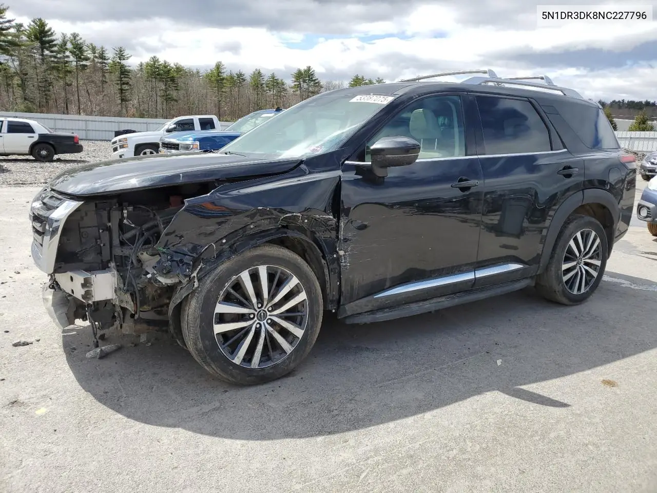 2022 Nissan Pathfinder Platinum VIN: 5N1DR3DK8NC227796 Lot: 53087075