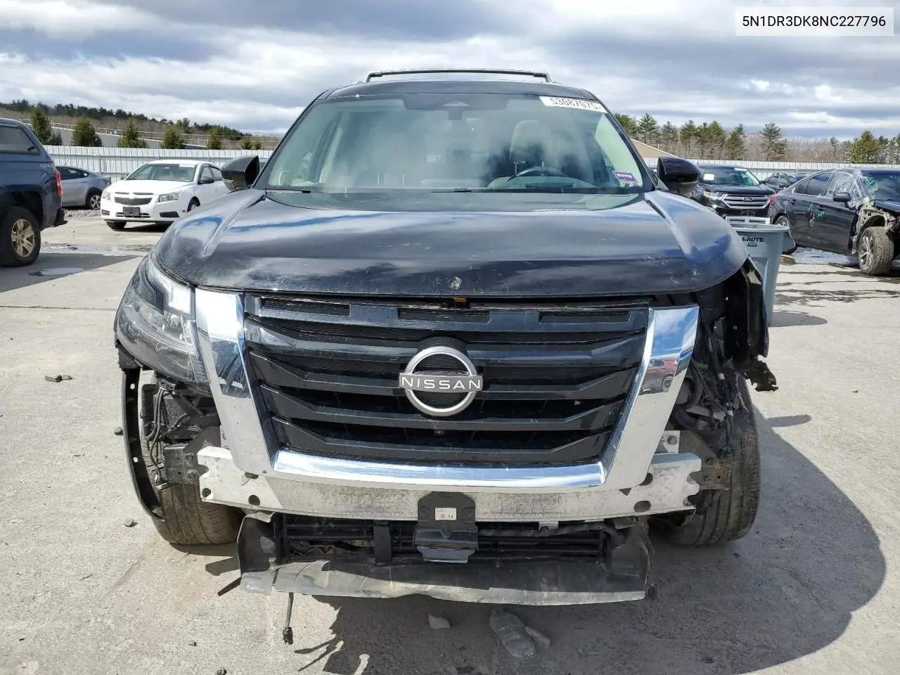 2022 Nissan Pathfinder Platinum VIN: 5N1DR3DK8NC227796 Lot: 53087075