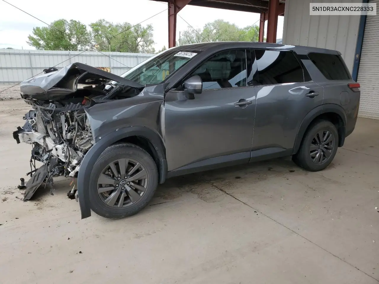 2022 Nissan Pathfinder S VIN: 5N1DR3ACXNC228333 Lot: 56758475
