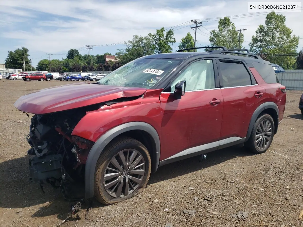 2022 Nissan Pathfinder Sl VIN: 5N1DR3CD6NC212071 Lot: 62141785