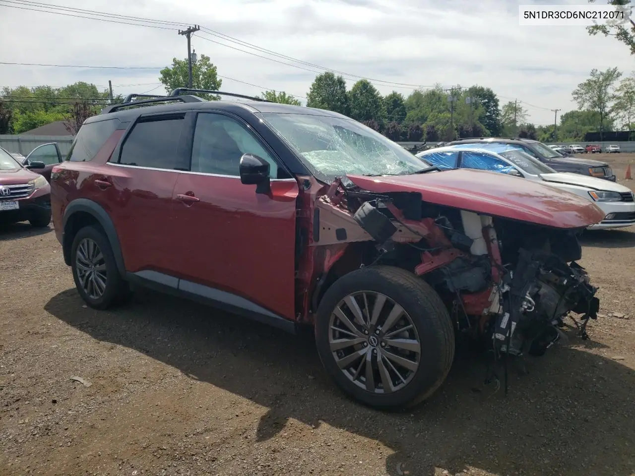 2022 Nissan Pathfinder Sl VIN: 5N1DR3CD6NC212071 Lot: 62141785