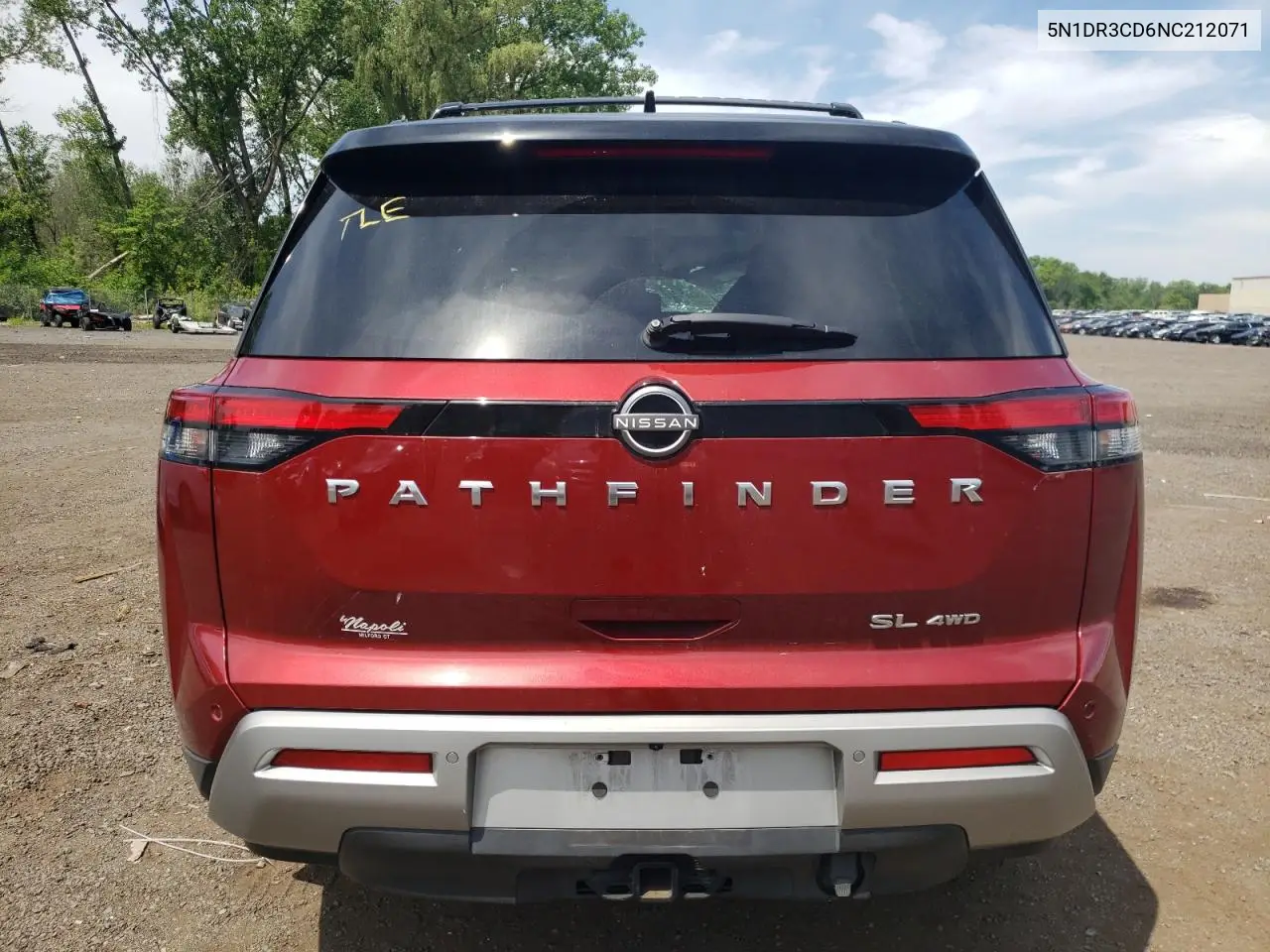 2022 Nissan Pathfinder Sl VIN: 5N1DR3CD6NC212071 Lot: 62141785