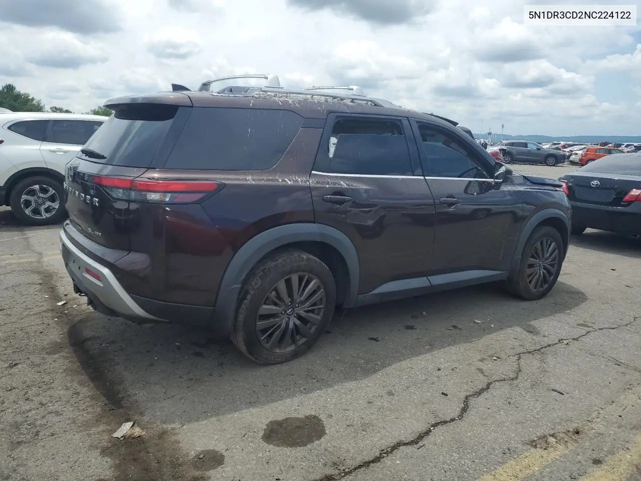 2022 Nissan Pathfinder Sl VIN: 5N1DR3CD2NC224122 Lot: 62628345