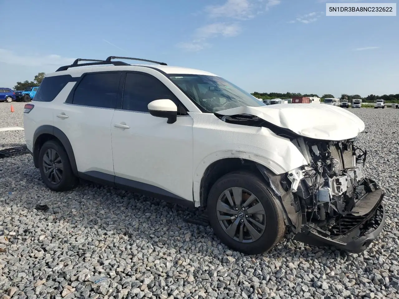 2022 Nissan Pathfinder Sv VIN: 5N1DR3BA8NC232622 Lot: 63013285