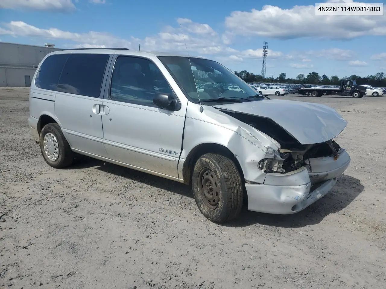 1998 Nissan Quest Xe VIN: 4N2ZN1114WD814883 Lot: 53458575