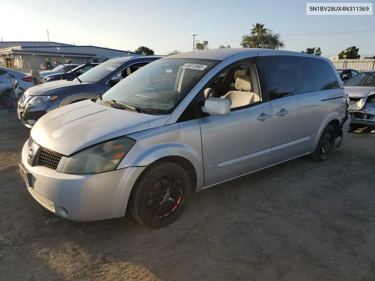2004 Nissan Quest S VIN: 5N1BV28UX4N311369 Lot: 45810985