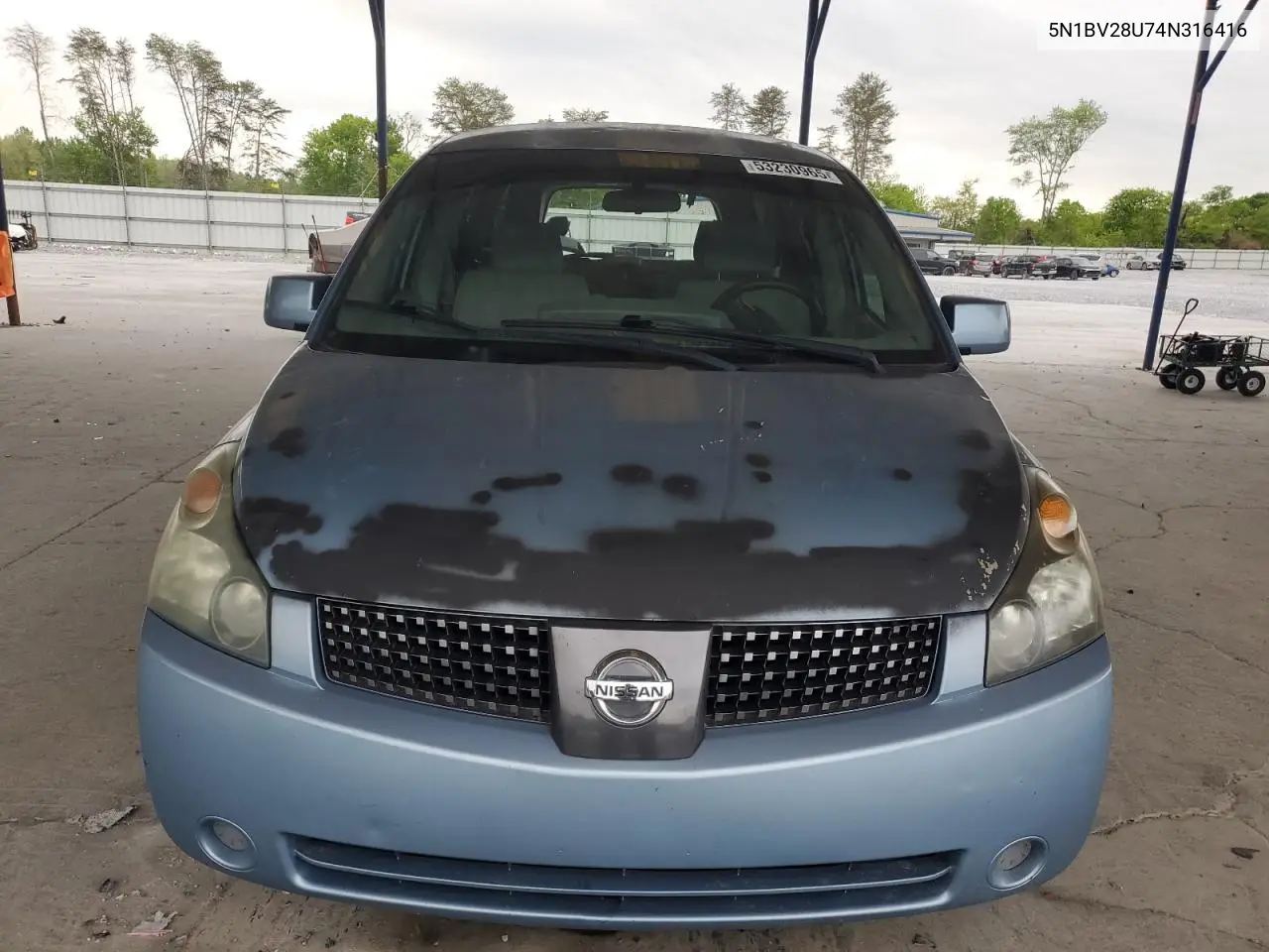 2004 Nissan Quest S VIN: 5N1BV28U74N316416 Lot: 53230965