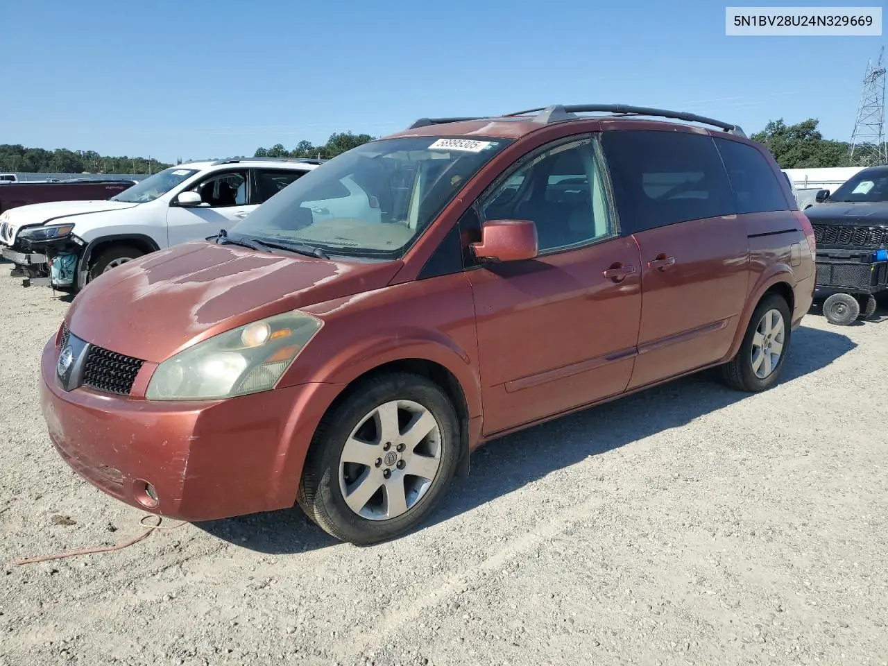 2004 Nissan Quest S VIN: 5N1BV28U24N329669 Lot: 58995305