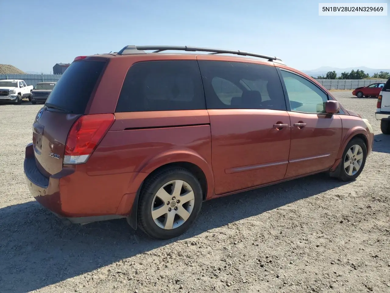2004 Nissan Quest S VIN: 5N1BV28U24N329669 Lot: 58995305