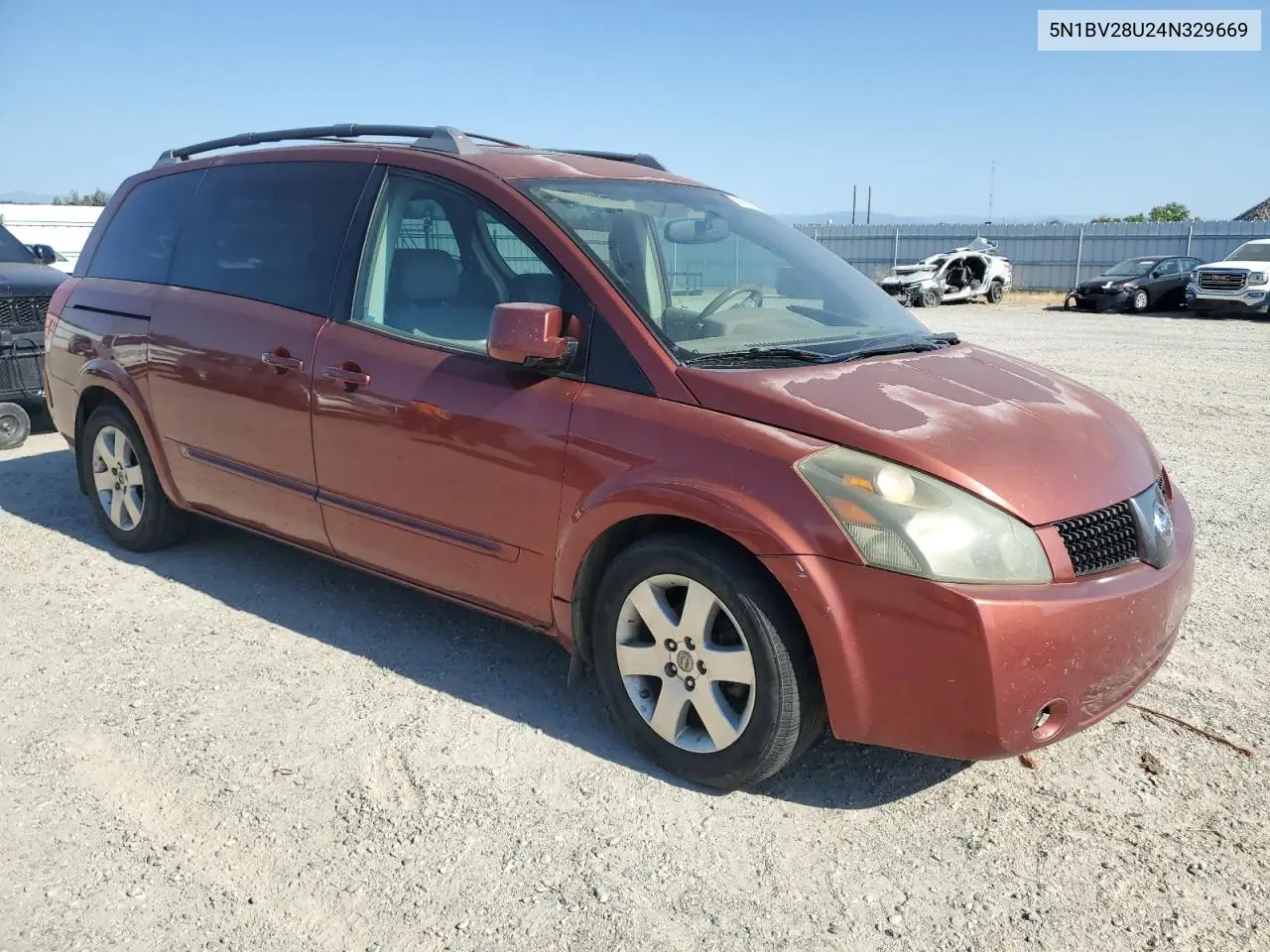2004 Nissan Quest S VIN: 5N1BV28U24N329669 Lot: 58995305