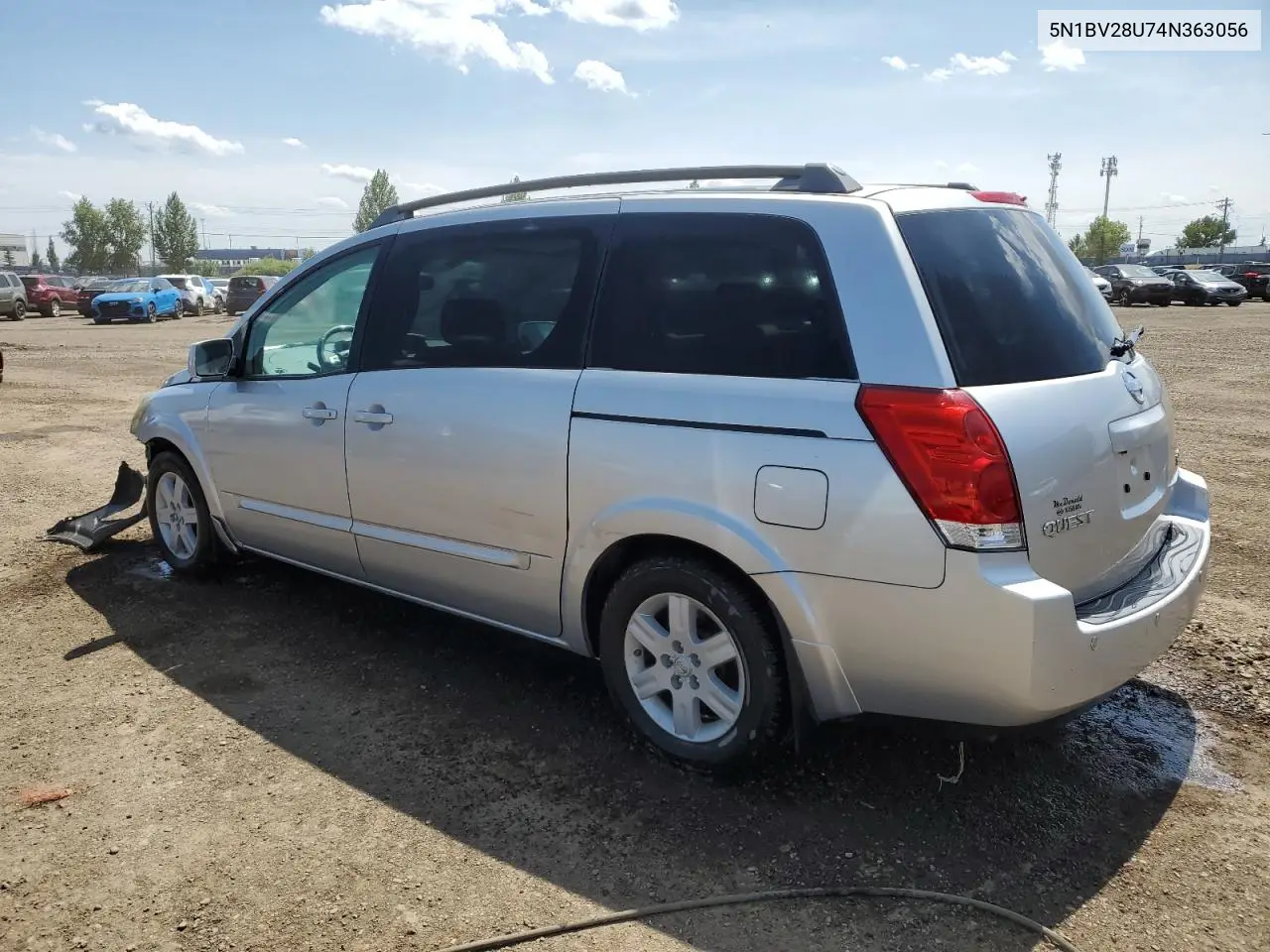 2004 Nissan Quest S VIN: 5N1BV28U74N363056 Lot: 61986855