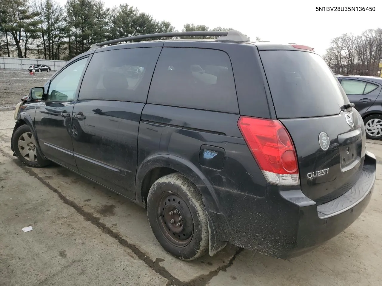2005 Nissan Quest S VIN: 5N1BV28U35N136450 Lot: 43692985