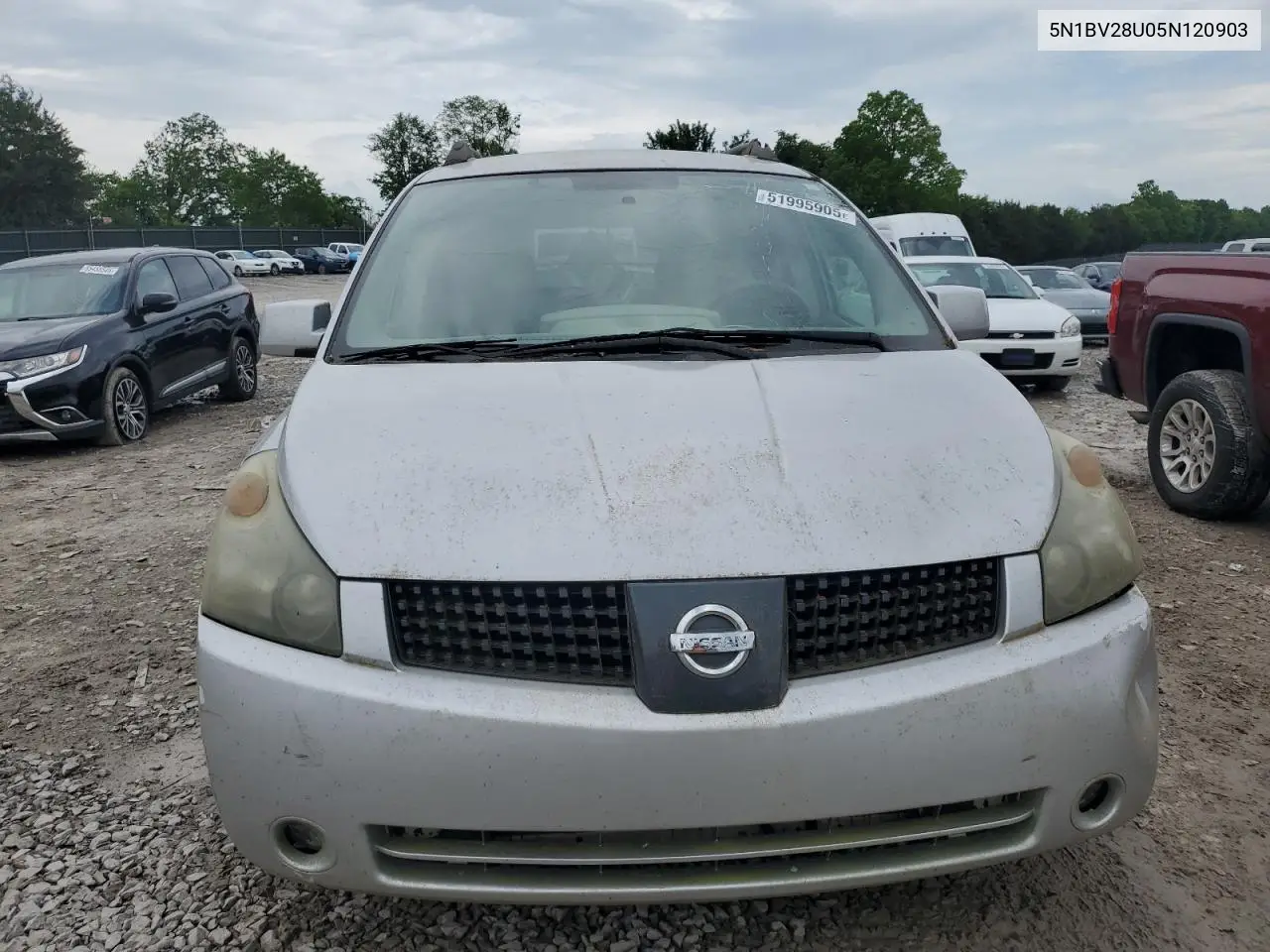 2005 Nissan Quest S VIN: 5N1BV28U05N120903 Lot: 51995905