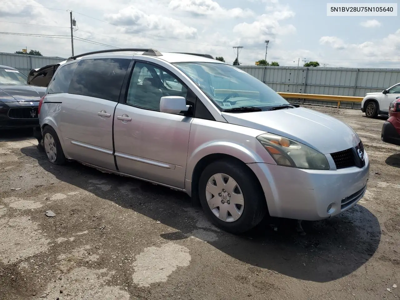 2005 Nissan Quest S VIN: 5N1BV28U75N105640 Lot: 60193935