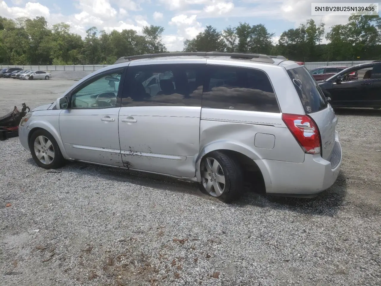 2005 Nissan Quest S VIN: 5N1BV28U25N139436 Lot: 60980485