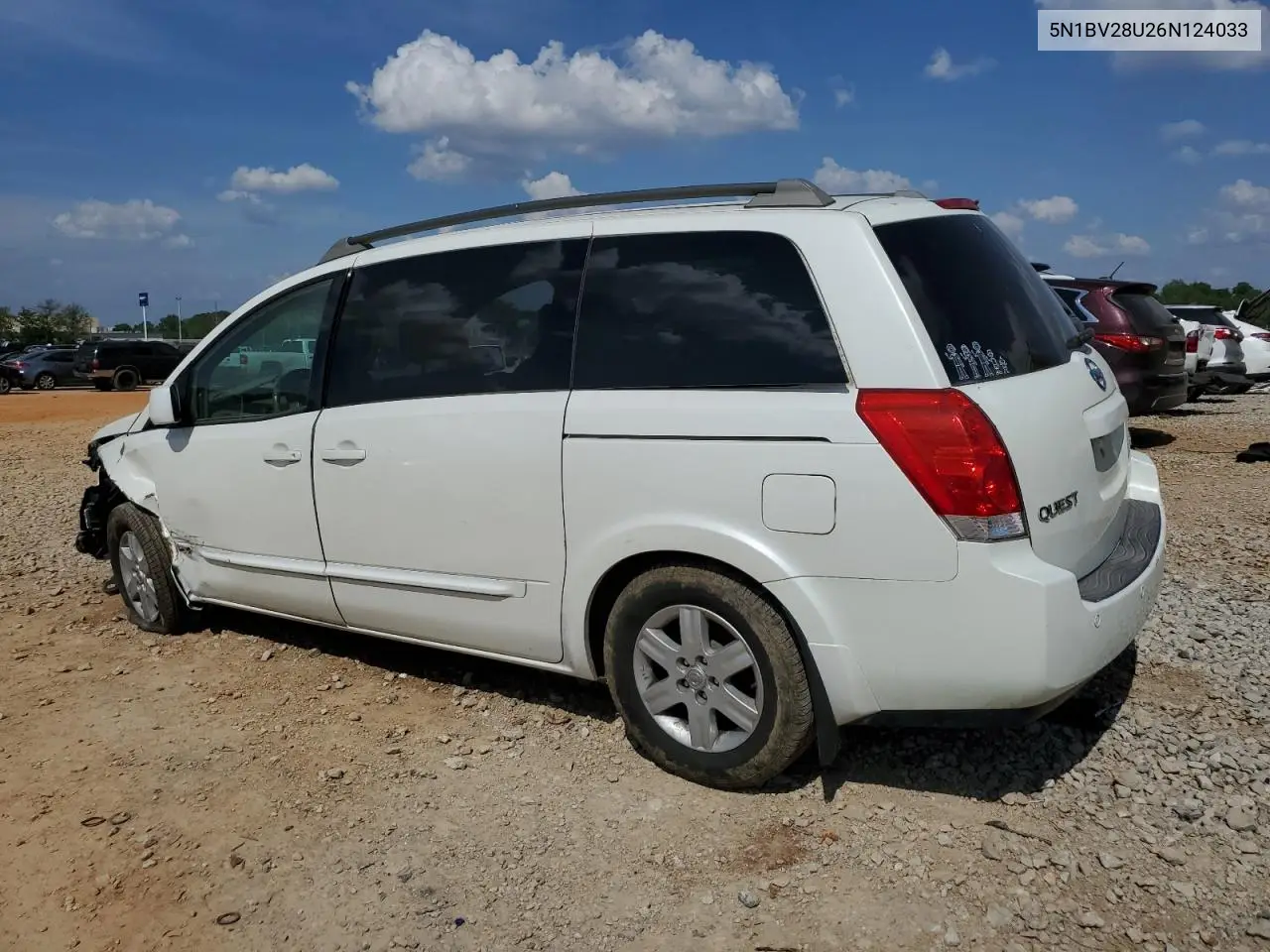 2006 Nissan Quest S VIN: 5N1BV28U26N124033 Lot: 55348325