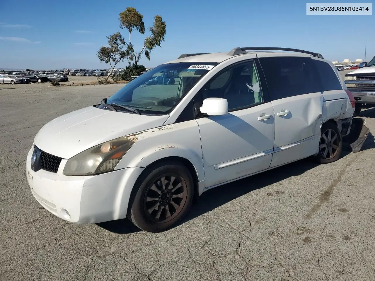 2006 Nissan Quest S VIN: 5N1BV28U86N103414 Lot: 56344695