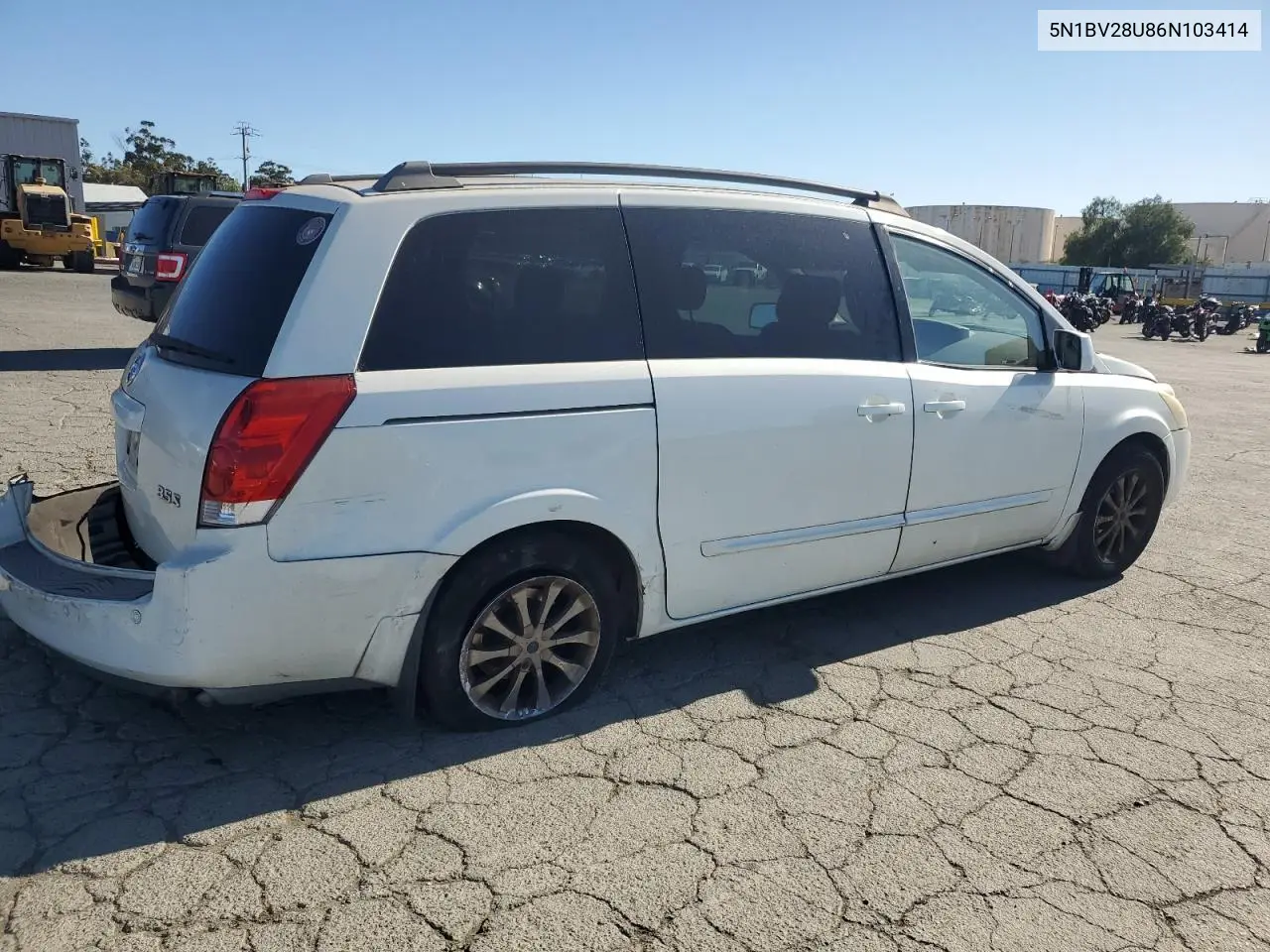 2006 Nissan Quest S VIN: 5N1BV28U86N103414 Lot: 56344695
