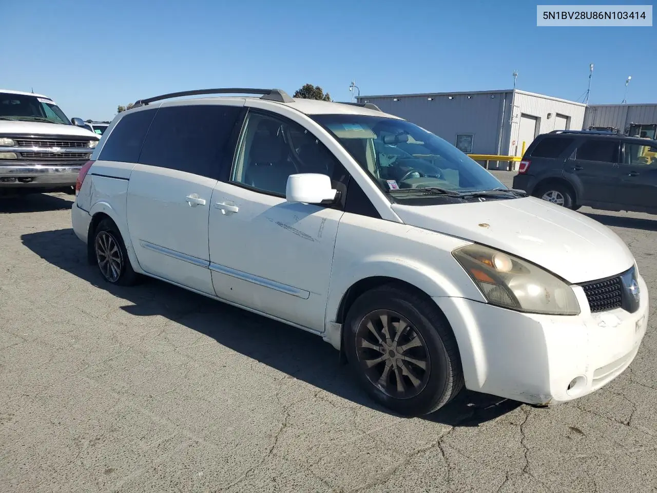 2006 Nissan Quest S VIN: 5N1BV28U86N103414 Lot: 56344695