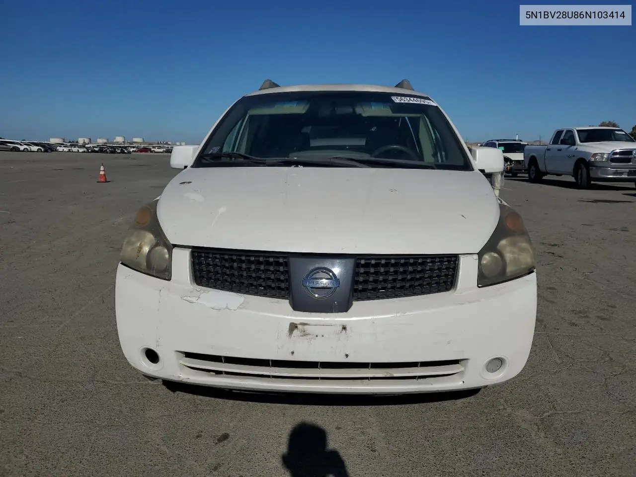 2006 Nissan Quest S VIN: 5N1BV28U86N103414 Lot: 56344695