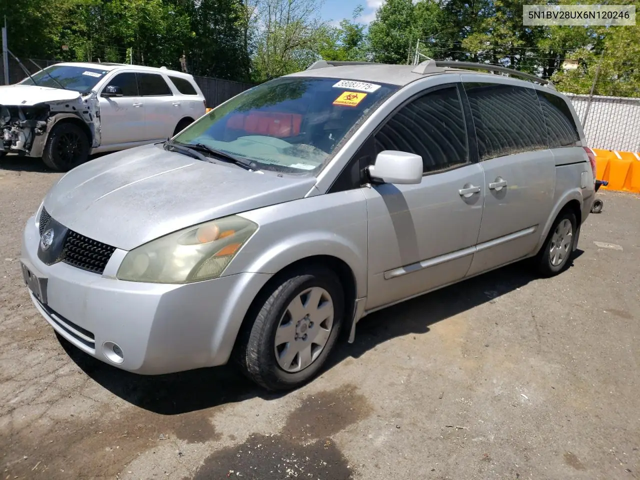 2006 Nissan Quest S VIN: 5N1BV28UX6N120246 Lot: 58083775