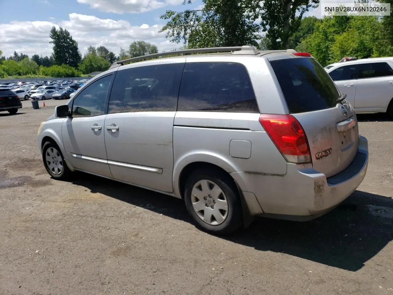 2006 Nissan Quest S VIN: 5N1BV28UX6N120246 Lot: 58083775